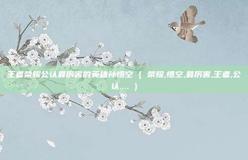 王者荣耀公认最厉害的英雄孙悟空 ( 荣耀,悟空,最厉害,王者,公认.... )