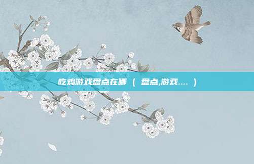 吃鸡游戏盘点在哪 ( 盘点,游戏.... )
