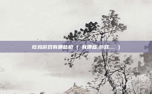 吃鸡游戏有哪些枪 ( 有哪些,游戏.... )