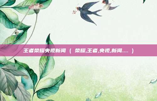 王者荣耀央视新闻 ( 荣耀,王者,央视,新闻.... )