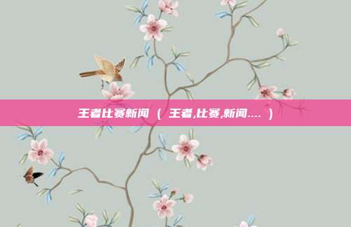 王者比赛新闻 ( 王者,比赛,新闻.... )