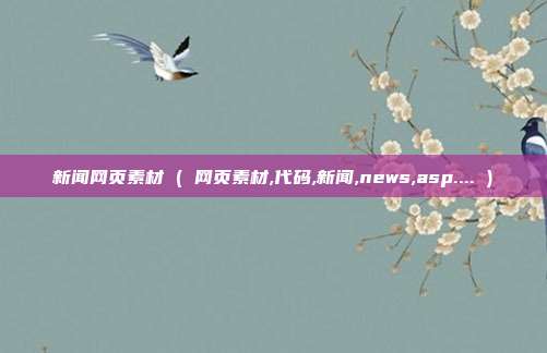新闻网页素材 ( 网页素材,代码,新闻,news,asp.... )