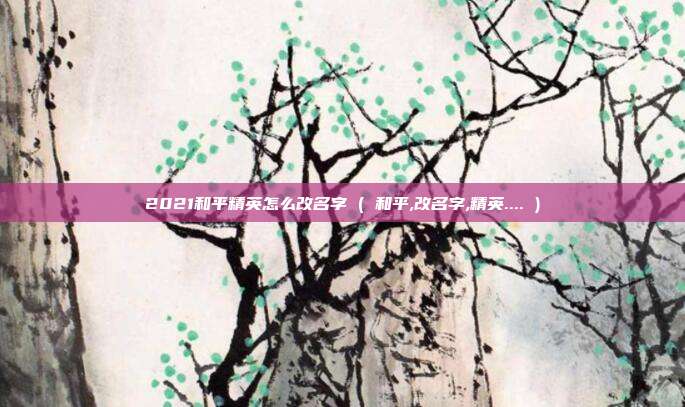 2021和平精英怎么改名字 ( 和平,改名字,精英.... )