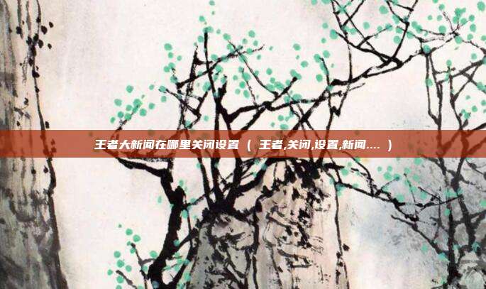 王者大新闻在哪里关闭设置 ( 王者,关闭,设置,新闻.... )