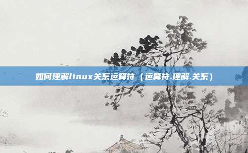 如何理解linux关系运算符（运算符.理解.关系）