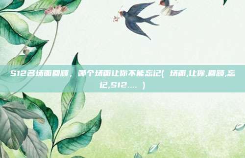 S12名场面回顾，哪个场面让你不能忘记( 场面,让你,回顾,忘记,S12.... )