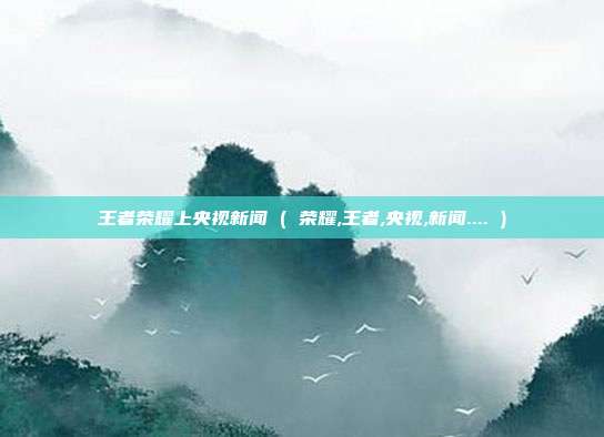 王者荣耀上央视新闻 ( 荣耀,王者,央视,新闻.... )