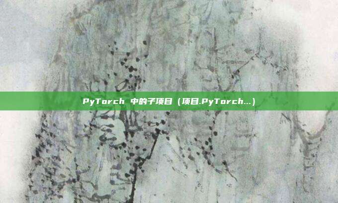 PyTorch 中的子项目（项目.PyTorch...）