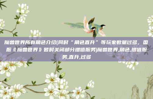 魔兽世界所有角色介绍(同时“角色直升”等玩家数量过多，国服《魔兽世界》暂时关闭部分增值服务)魔兽世界,角色,增值服务,直升,过多