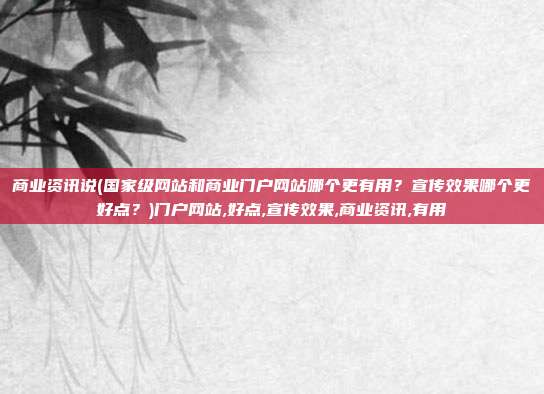 商业资讯说(国家级网站和商业门户网站哪个更有用？宣传效果哪个更好点？)门户网站,好点,宣传效果,商业资讯,有用