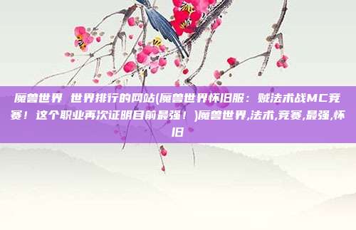 魔兽世界 世界排行的网站(魔兽世界怀旧服：贼法术战MC竞赛！这个职业再次证明目前最强！)魔兽世界,法术,竞赛,最强,怀旧