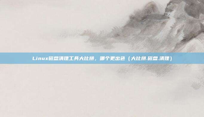 Linux磁盘清理工具大比拼，哪个更出色（大比拼.磁盘.清理）