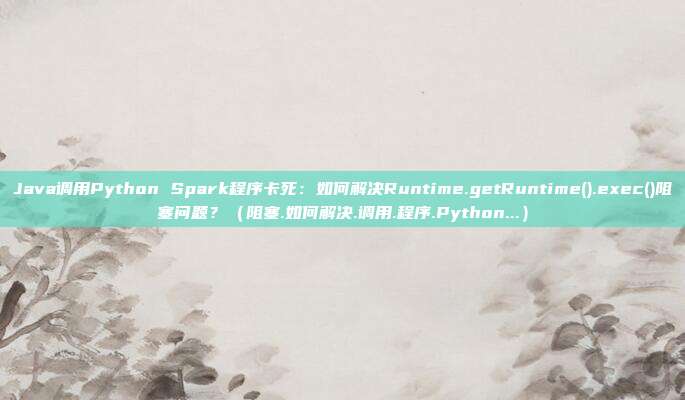 Java调用Python Spark程序卡死：如何解决Runtime.getRuntime().exec()阻塞问题？（阻塞.如何解决.调用.程序.Python...）