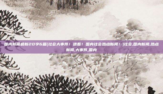 国内新闻最新20字6篇(社会大事件！速看！国内社会热点新闻！)社会,国内新闻,热点新闻,大事件,国内