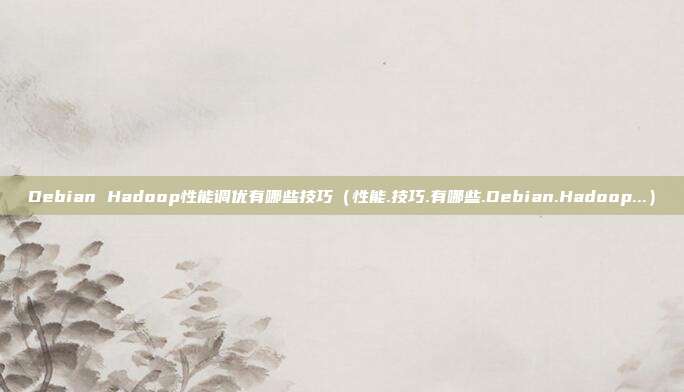 Debian Hadoop性能调优有哪些技巧（性能.技巧.有哪些.Debian.Hadoop...）