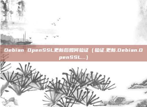 Debian OpenSSL更新后如何验证（验证.更新.Debian.OpenSSL...）
