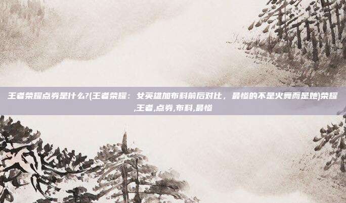 王者荣耀点券是什么?(王者荣耀:女英雄加布料前后对比,最惨的不是火舞而是她)荣耀,王者,点券,布料,最惨
