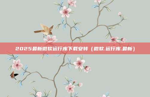 2025最新微软运行库下载安转（微软.运行库.最新）