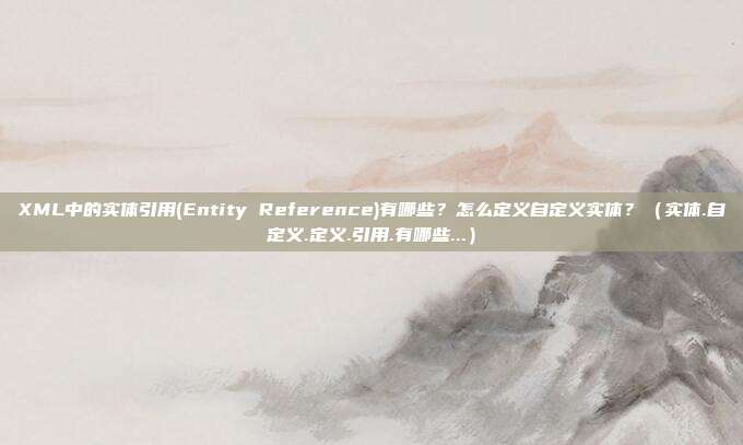 XML中的实体引用(Entity Reference)有哪些？怎么定义自定义实体？（实体.自定义.定义.引用.有哪些...）