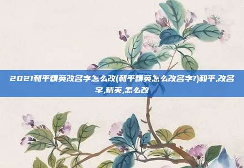 2021和平精英改名字怎么改(和平精英怎么改名字?)和平,改名字,精英,怎么改