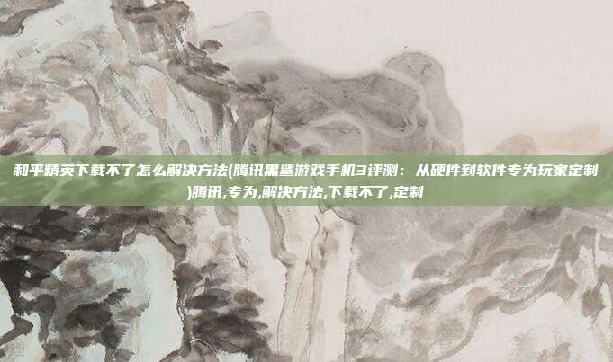 和平精英下载不了怎么解决方法(腾讯黑鲨游戏手机3评测：从硬件到软件专为玩家定制)腾讯,专为,解决方法,下载不了,定制