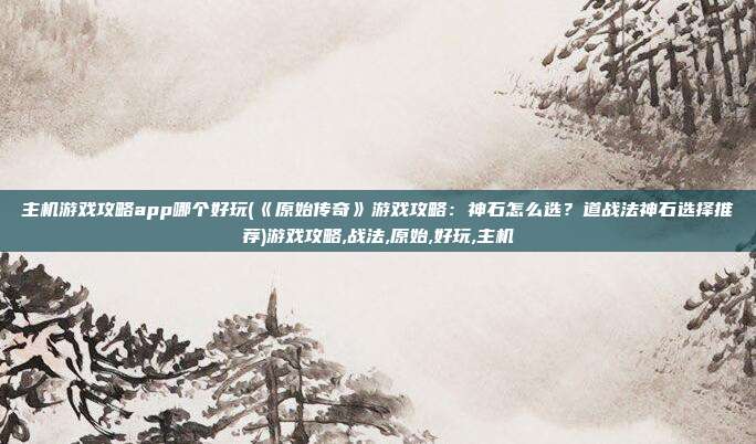 主机游戏攻略app哪个好玩(《原始传奇》游戏攻略：神石怎么选？道战法神石选择推荐)游戏攻略,战法,原始,好玩,主机