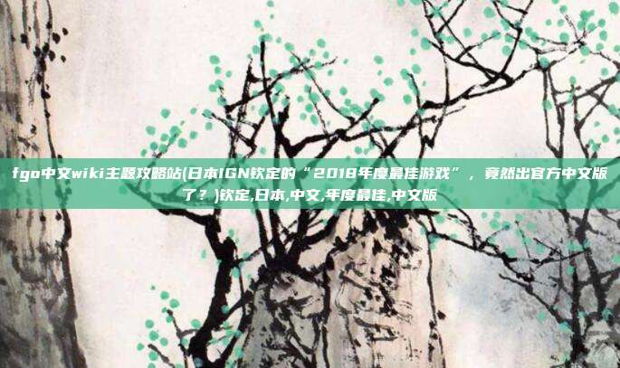 fgo中文wiki主题攻略站(日本IGN钦定的“2018年度最佳游戏”，竟然出官方中文版了？)钦定,日本,中文,年度最佳,中文版