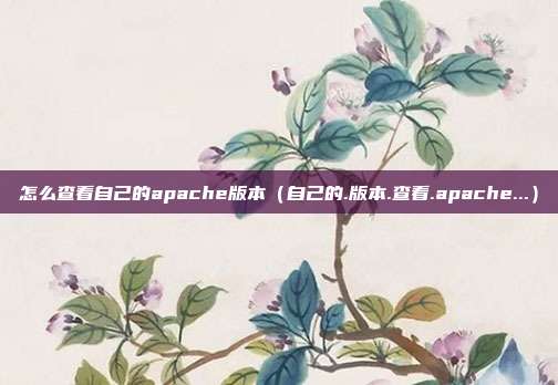 怎么查看自己的apache版本（自己的.版本.查看.apache...）