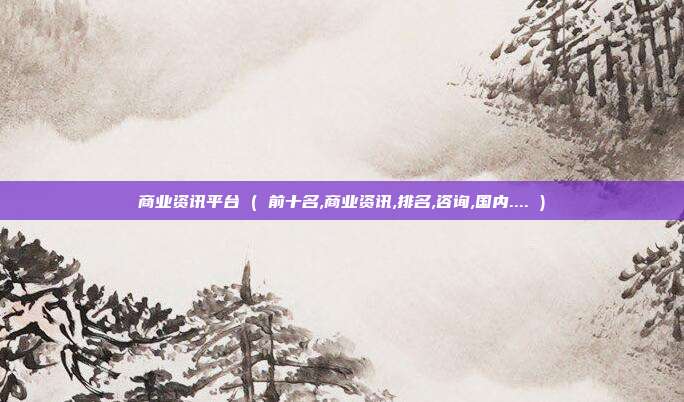 商业资讯平台 ( 前十名,商业资讯,排名,咨询,国内.... )