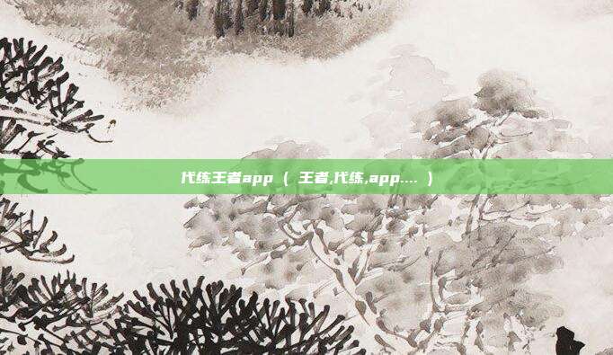 代练王者app ( 王者,代练,app.... )