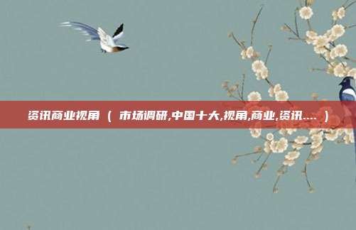 资讯商业视角 ( 市场调研,中国十大,视角,商业,资讯.... )