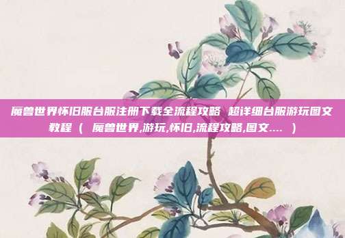 魔兽世界怀旧服台服注册下载全流程攻略 超详细台服游玩图文教程( 魔兽世界,游玩,怀旧,流程攻略,图文.... )