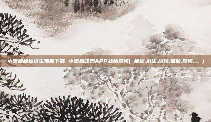小黑盒绝地求生辅助下载 小黑盒吃鸡APP战绩查询( 绝地,求生,战绩,辅助,查询.... )