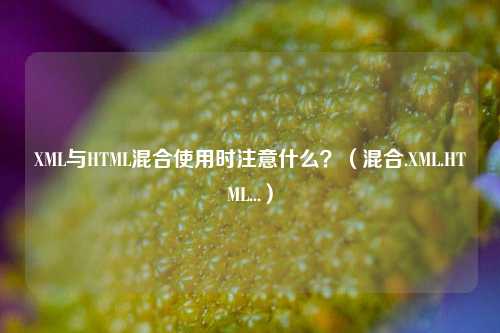 XML与HTML混合使用时注意什么?(混合.XML.HTML...)