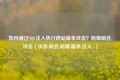 如何通过SQL注入执行跨站脚本攻击？防御组合攻击（攻击.组合.防御.脚本.注入...）